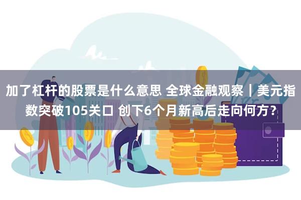 加了杠杆的股票是什么意思 全球金融观察｜美元指数突破105关口 创下6个月新高后走向何方？