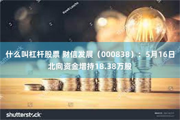 什么叫杠杆股票 财信发展（000838）：5月16日北向资金增持18.38万股