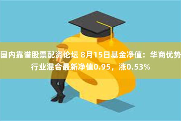 国内靠谱股票配资论坛 8月15日基金净值：华商优势行业混合最新净值0.95，涨0.53%